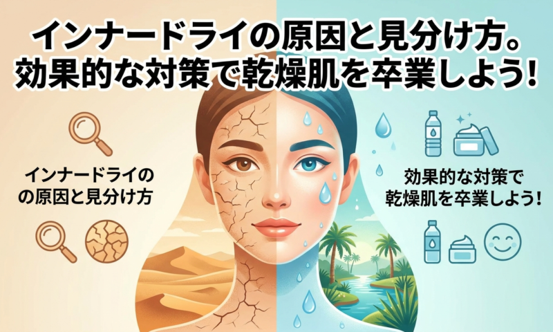 インナードライの原因と見分け方。効果的な対策で乾燥肌を卒業しよう！
