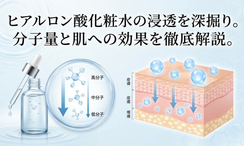 ヒアルロン酸化粧水の浸透を深掘り。分子量と肌への効果を徹底解説。