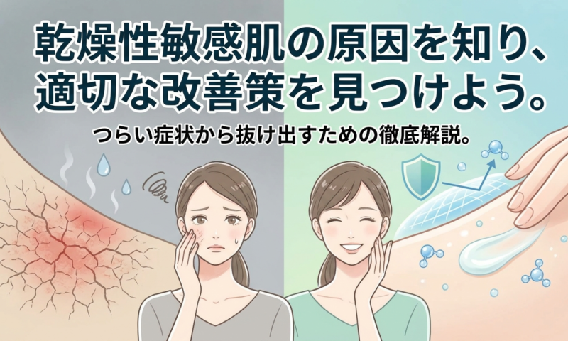 乾燥性敏感肌の原因を知り、適切な改善策を見つけよう。つらい症状から抜け出すための徹底解説。