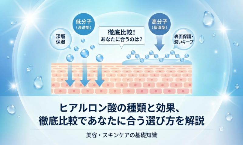 ヒアルロン酸の種類と効果、徹底比較であなたに合う選び方を解説