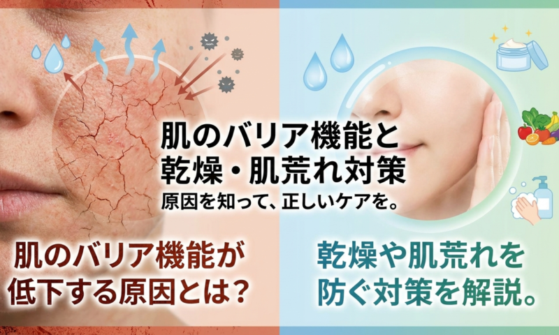 肌のバリア機能が低下する原因とは？乾燥や肌荒れを防ぐ対策を解説。